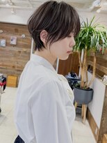 センスヘア(SENSE Hair) マッシュショート/黒髪/耳掛けショート/小顔カット/グレージュ