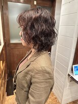 ラレイ(Lalei) 【白岩】レイヤーボブ×ニュアンスパーマ×オリーブベージュ