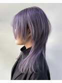 ラベンダーカラー　ウルフカット
