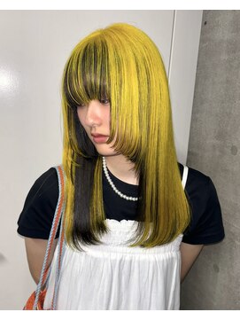 ザ オーダー(THE ORDER) イエロー ブラック イヤリング インナーデザイン ローライト