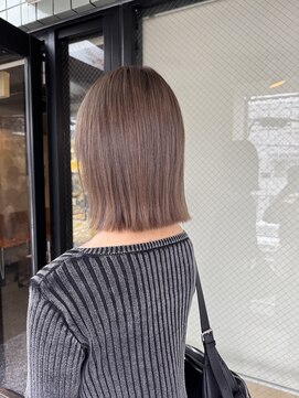 ハピネス 河原町店(Happiness) ベージュカラー ワンレンボブ 京都美容室 進詩織
