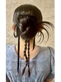 結婚式お呼ばれカチモリ／ヘアセット/タイト/アレンジ