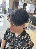 波巻きパーマ シャドウパーマ センターパート
