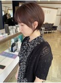 大人可愛いショートボブ白髪ぼかし20代30代40代/大分
