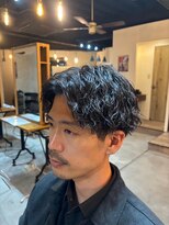 オーバー 町田店(OVER)&nbsp;波巻きパーマ【町田/メンズ/パーマ/眉毛/ブリーチ】