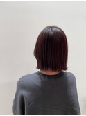 切りっぱなしボブ10.1暗めカラー