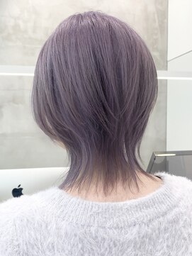 ダブルトーキョー シブヤ(W-TOKYO SHIBUYA) 【ウルフカット】ショートウルフ　ハイトーン　パールラベンダー