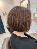ショートボブ前髪ありイメチェン30代40代50代髪型60代ショート