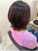 透明感あるブラウンボブ×上質な艶感