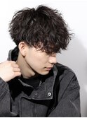 センターパートメンズパーマシャドウパーマフェザーパーマ