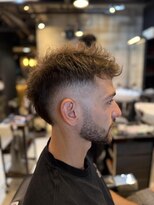 フランクスバーバー アンド ビアークラブ(FRANK'S BARBER and BEER CLUB) リバースセンターパート/ニュアンスパーマ/ダウンバング/銀座