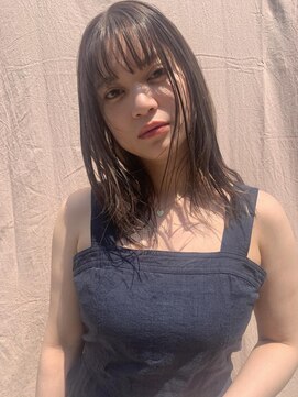 リッカ ミューク たまプラーザ(lycka mjuk) ツヤ髪ミディアムシースルーカラー