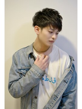 エヌプラス(N+) メンズヘアフェザーパーマサーフカール刈り上げセンターパート