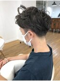 MEN'S HAIR  センターパート　ツイストスパイラル　コンマヘア