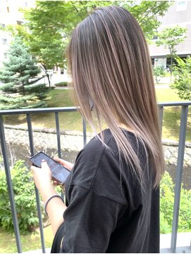 ワンスタイル(One style) 【ケアブリーチ2回】バレイヤージュ＋髪質改善トリートメント