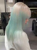 ベレーザ 渋谷(BELEZA)&nbsp;7634ニュアンスカラーレイヤーカットハイトーンカラー韓国ロング