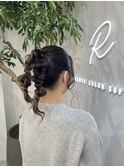 編みおろしツインポニー