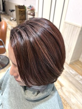 ネオリーブエム(Neolive em;) ハイライトスタイル　ピンクベージュ