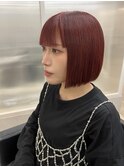 《韓国ヘア》艶感レッドカラー×タンバルモリ