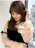 オリーブベージュ 透明感カラー 髪質改善 レイヤーカット 艶髪