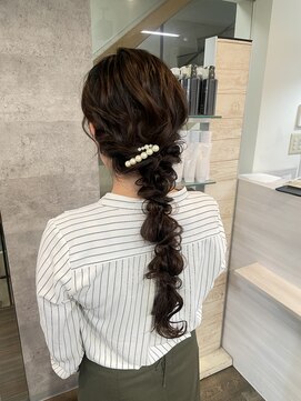 ハイル(KHAIR) 編みおろしアレンジ♪/梅田美容室/金城二千夏