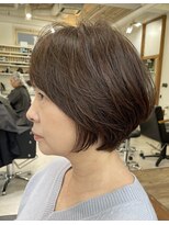 ハーツ(Heart's) 白髪ぼかし/イメチェンヘアスタイル/前髪カタログ/ショートボブ