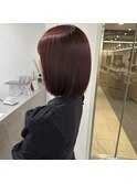 ボブ/ボルドーカラー