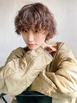 ホロ 渋谷(hollo)&nbsp;マッシュウルフショートパーマプードルパーマ