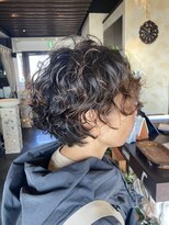 アンツ サザンリゾート 茅ヶ崎店(ANT'S Southern Resort) 30代40代50代 マッシュショートパーマ 小顔に見せるヘア