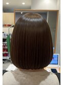大人上品なショコラブラウン×ボブスタイル