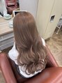 マルクヘアケア(MALQ HAIR CARE) ブリーチしても他とは違う髪の強さ。艶があるミルクティーカラー