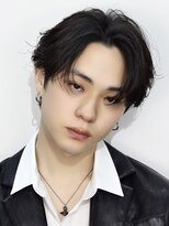 アズ ワン(AS ONE)&nbsp;韓国メンズヘアコンマバング韓国マッシュセンターパートフェザー