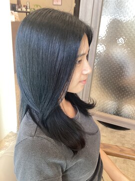 フランヘア 新宮店(Flan hair) 艶々しいグレーアッシュ色！