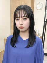 オト(Oto) ブルーブラック×ストレートセミロング