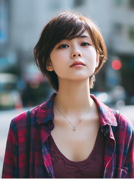 ロッソ 大橋店(Rosso) 流し前髪の軽やかショート【大橋】
