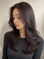 メゾンe.m.a(MAISON e.m.a)&nbsp;アッシュオリーブ韓国風巻きブリーチなしカラー透明感秋カラー