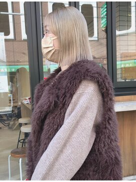 パーク(PAAQ) 【PAAQ田中智大】ブラントボブ×ブロンドカラー