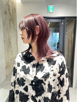 ソル 栄矢場町(SOL) ウルフカット/レッドブラウンカラー/ウルフレイヤー