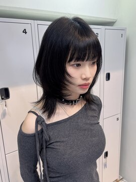 シェノン 表参道(CHAINON) 韓国ウルフレイヤーハッシュカット地毛風艶髪ダークカラー