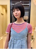 似合わせカットボブ小顔カットグレージュオリーブ