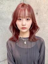 ロンド レア 天神大名店(Lond Le’a)&nbsp;ピンクカラー/暖色カラー/レイヤーカット/韓国ヘア/顔周りカット