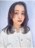 ミディアム☆レイヤー☆顔周りレイヤー☆アッシュカラー