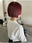 pink color ×Bob cut