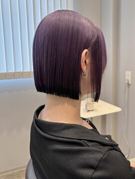 ケリーアン 太田(kelly.un) ミニボブ / 裾カラー / ディープパープル / 群馬太田