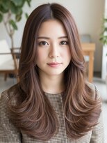 リル 茅ヶ崎(Liru:)&nbsp;くびれヘア/アプリコットオレンジ/ハイライトカラー/茅ヶ崎