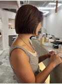 コンパクトボブ　ブラウンベージュ