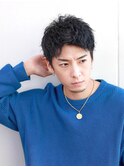 『大人爽やかショート』 ツーブロック 前髪上げ 刈り上げ