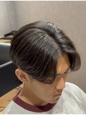 熊本メンズヘア　ナチュラルセンターパート