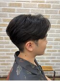 メンズセンターパートニュアンスパーマ