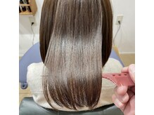 白髪染めを使わない質感改善カラー/水戸市／質感改善/縮毛矯正